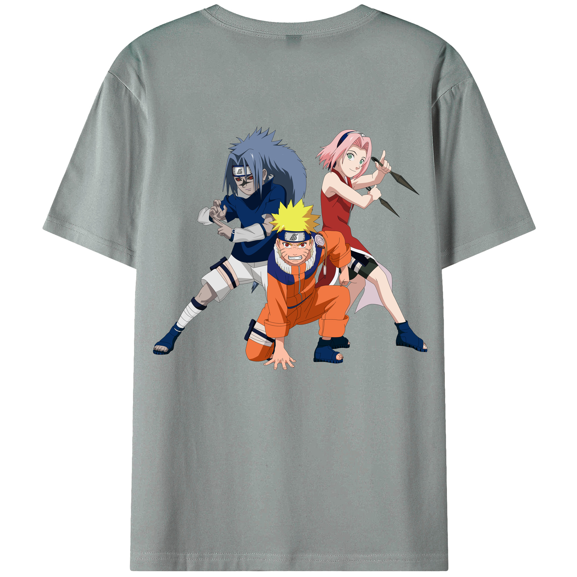 NARUTO -ナルト- うずまき ナルト Uzumaki Naruto 綿100％ メンズ半袖Tシャツ（バックプリント） 通気性